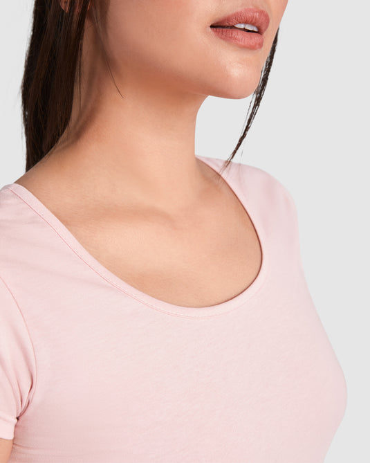 Fitted Scoop Neck T-Shirt GUADALUPE - Women