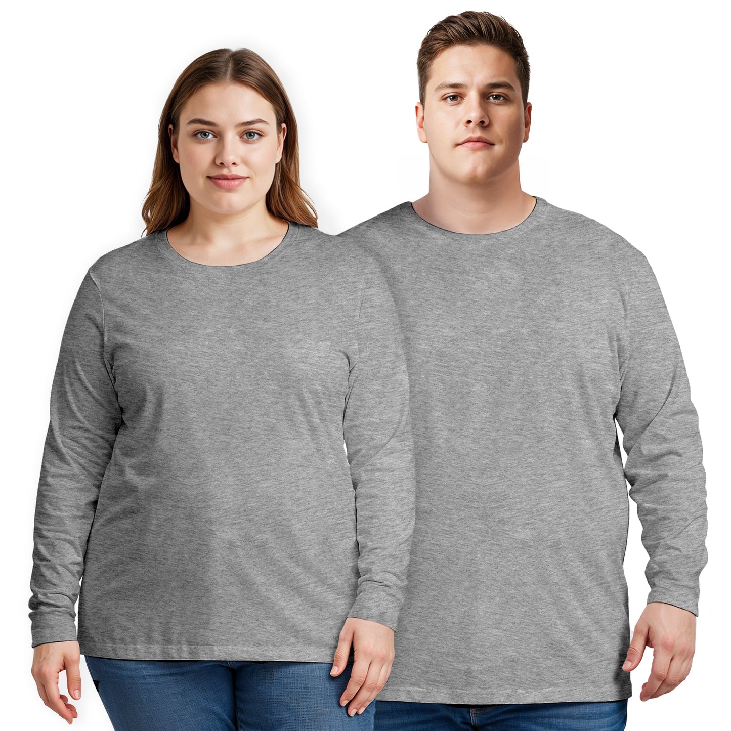 Plus Size Long Sleeve T-shirt Super Premium - Unisex