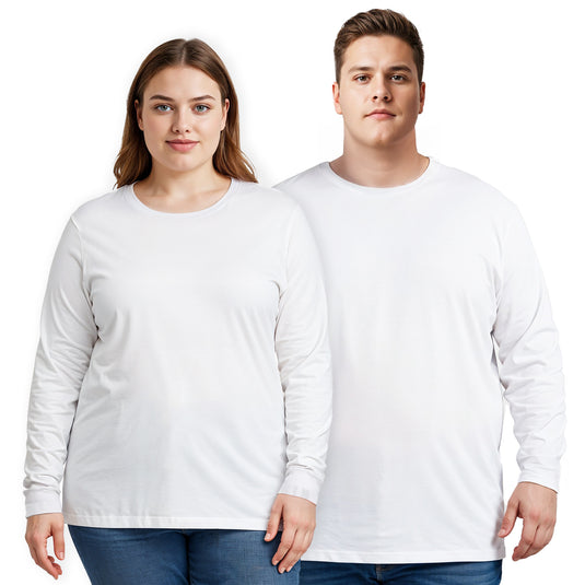 Plus Size Long Sleeve T-shirt Super Premium - Unisex