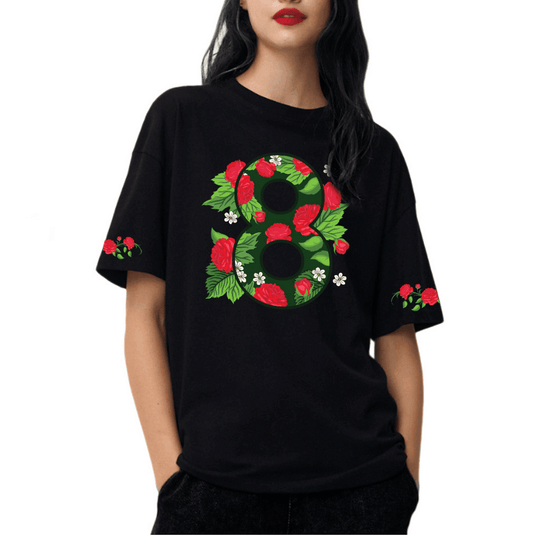 Дамска Тениска " 8 " с Българска Роза