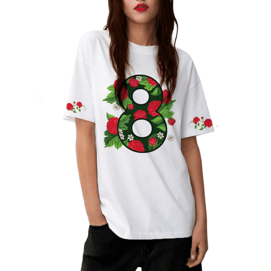 Дамска Тениска " 8 " с Българска Роза