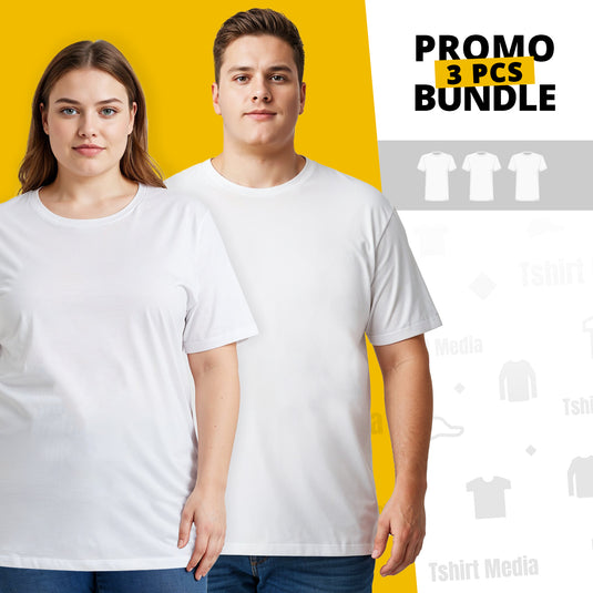 3 Bundle Pack - 3 Plus Size T-shirts  Super Premium - Unisex