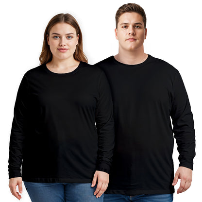 3 Bundle Pack - 3 Plus Size Long Sleeve T-shirts  Super Premium - Unisex