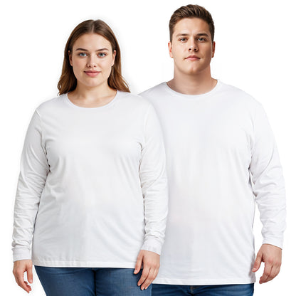 3 Bundle Pack - 3 Plus Size Long Sleeve T-shirts  Super Premium - Unisex