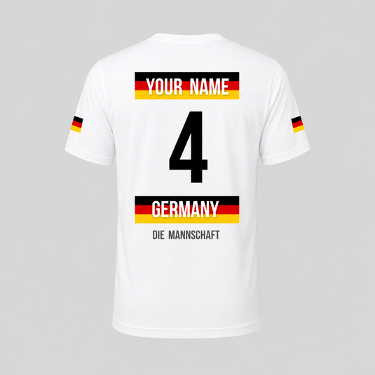 Germany Fan T-Shirt Custom Name and Number Back Design