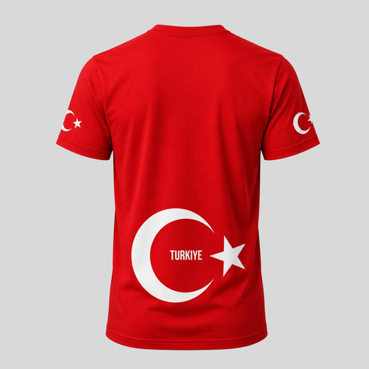 Türkiye Fan T-Shirt Ay-Yıldızlılar Edition back view with Türkiye-inspired supporter design