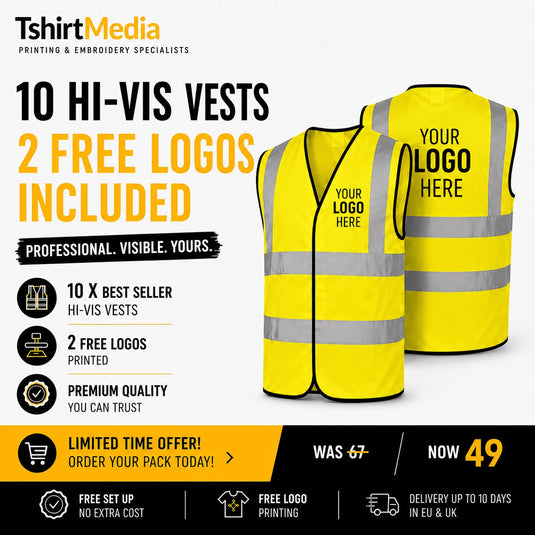 10 Hi-Vis Vests with Logo