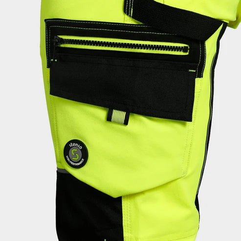 Work bib pants REVOLT HV 4STRETCH